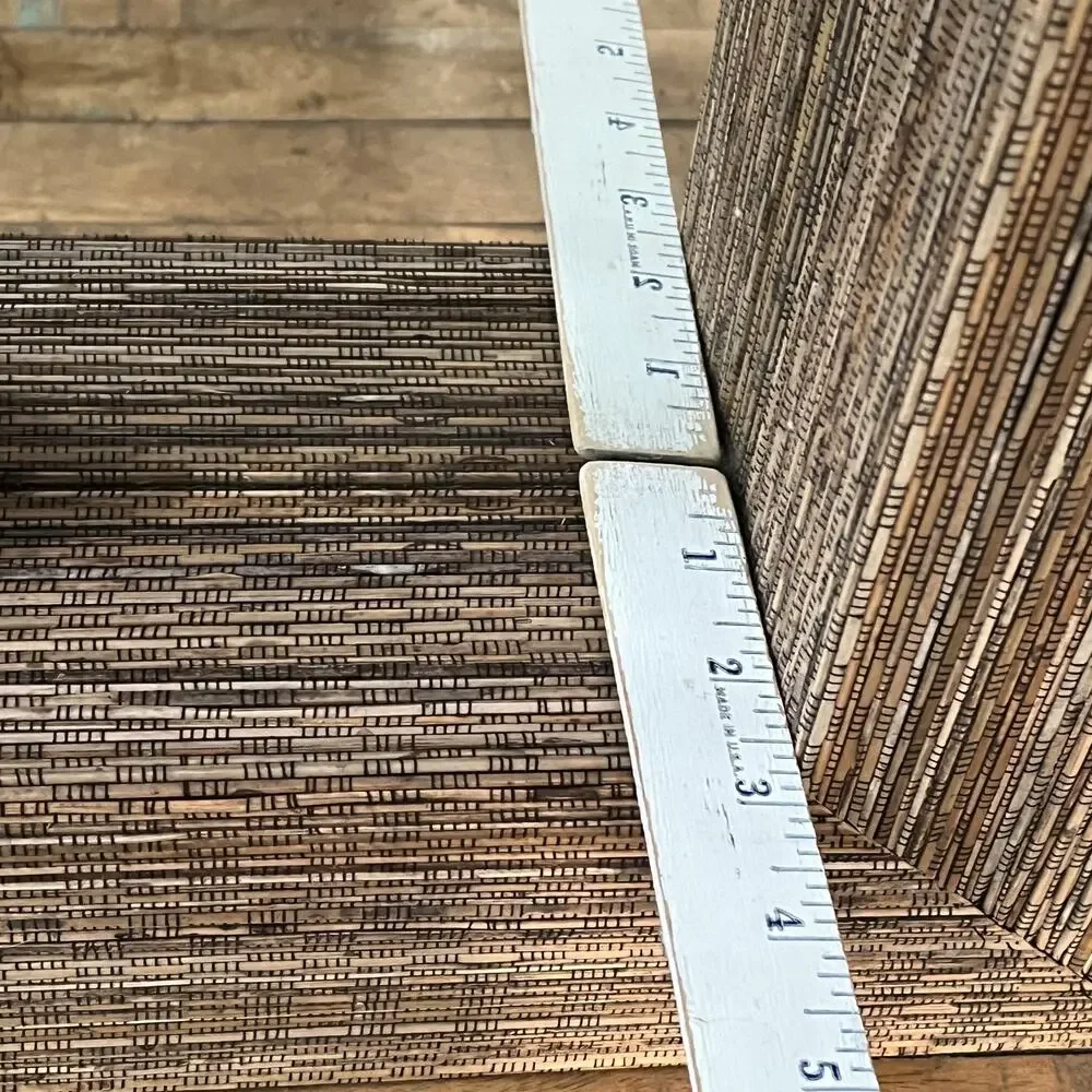 Crate and Barrel Woven Rattan Decorative Wall Mirror 16.5